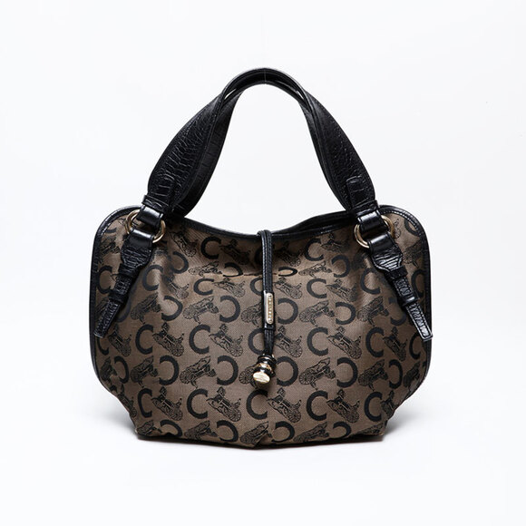Celine Carriage Hardware C Macadam Bittersweet Handbag Black WS22064